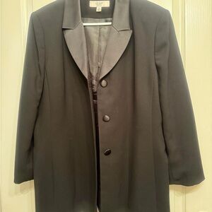 Le Suit Black Women's Tuxedo-Style Blazer